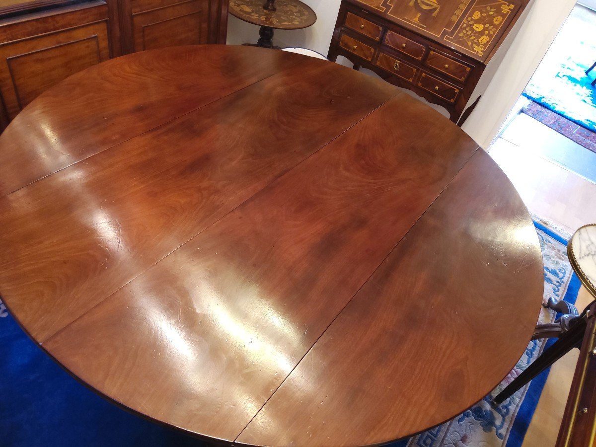 Round Table 6 Feet Mahogany With Dit Legs-photo-1